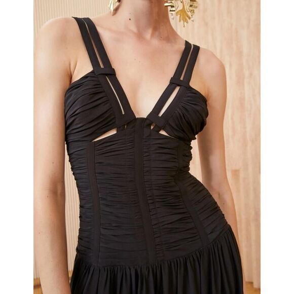 Ulla Johnson Anya silk Gown Noir US12 - Picture 2 of 13